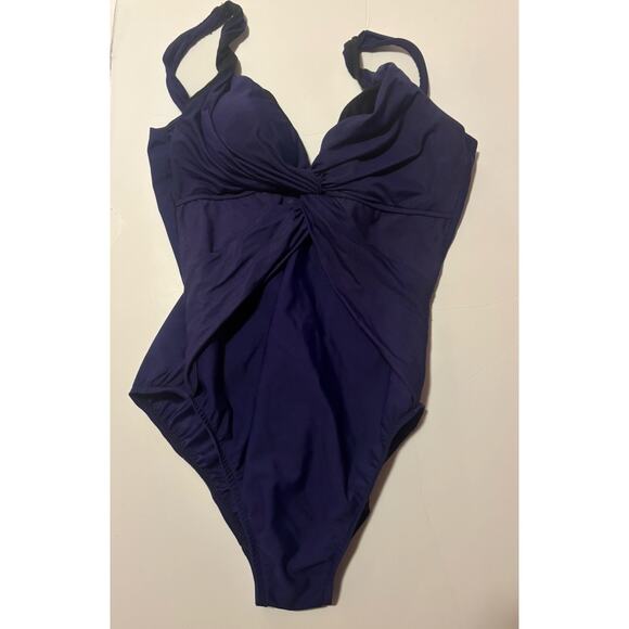 Miraclesuit Women's Swimsuit One Piece Mesh Rialto 14 Purple Shaping Slimming - Picture 1 of 4